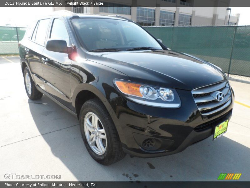 Twilight Black / Beige 2012 Hyundai Santa Fe GLS V6