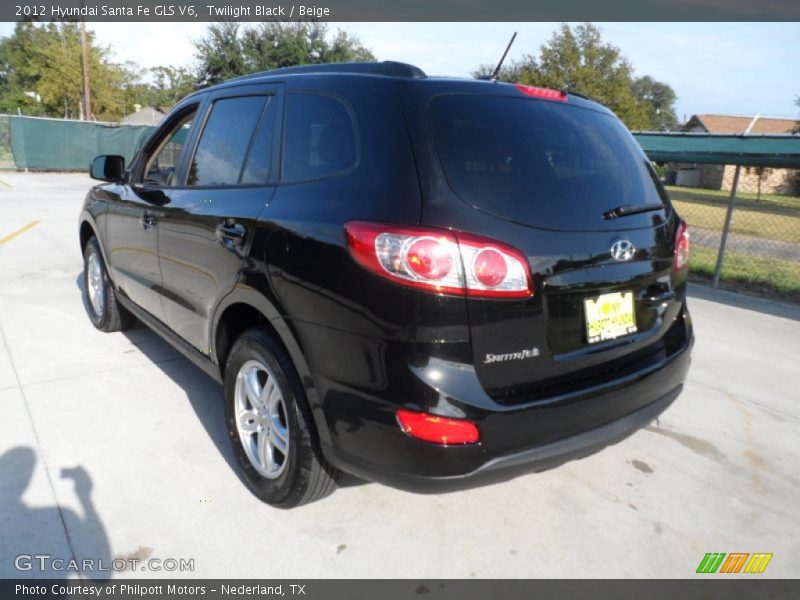 Twilight Black / Beige 2012 Hyundai Santa Fe GLS V6