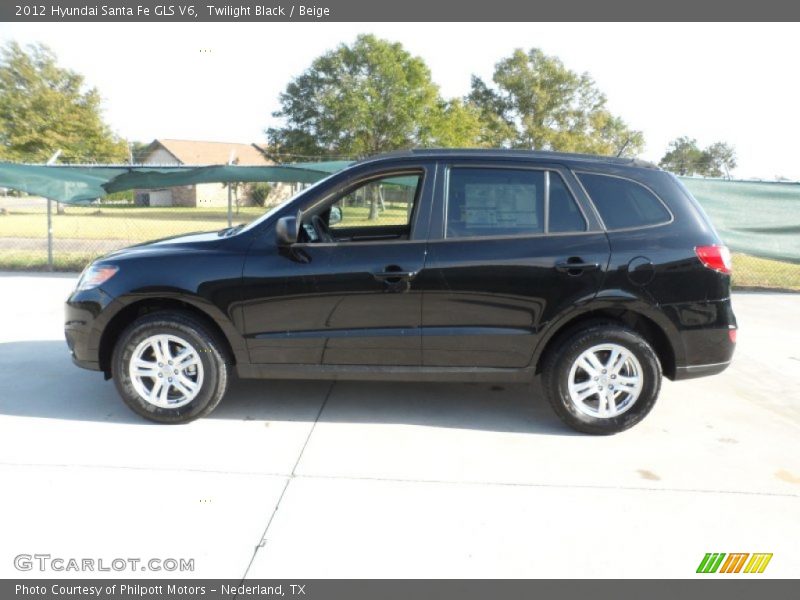 Twilight Black / Beige 2012 Hyundai Santa Fe GLS V6