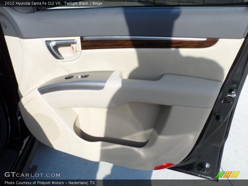 Twilight Black / Beige 2012 Hyundai Santa Fe GLS V6
