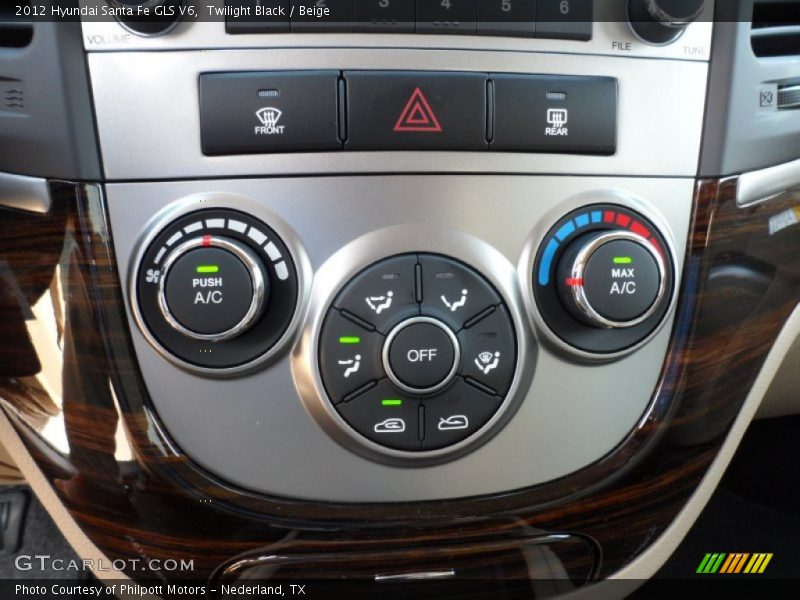 Controls of 2012 Santa Fe GLS V6