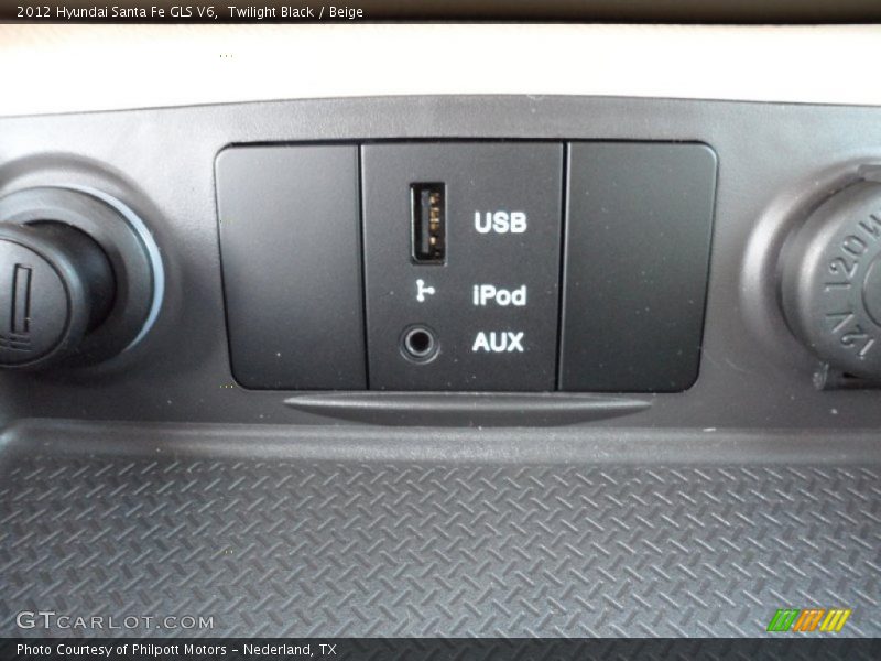 Twilight Black / Beige 2012 Hyundai Santa Fe GLS V6