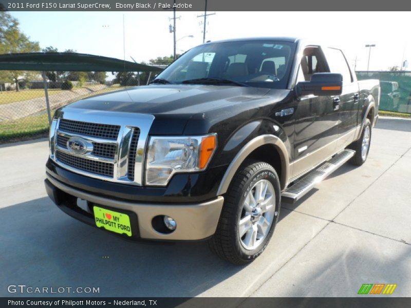 Ebony Black / Pale Adobe 2011 Ford F150 Lariat SuperCrew
