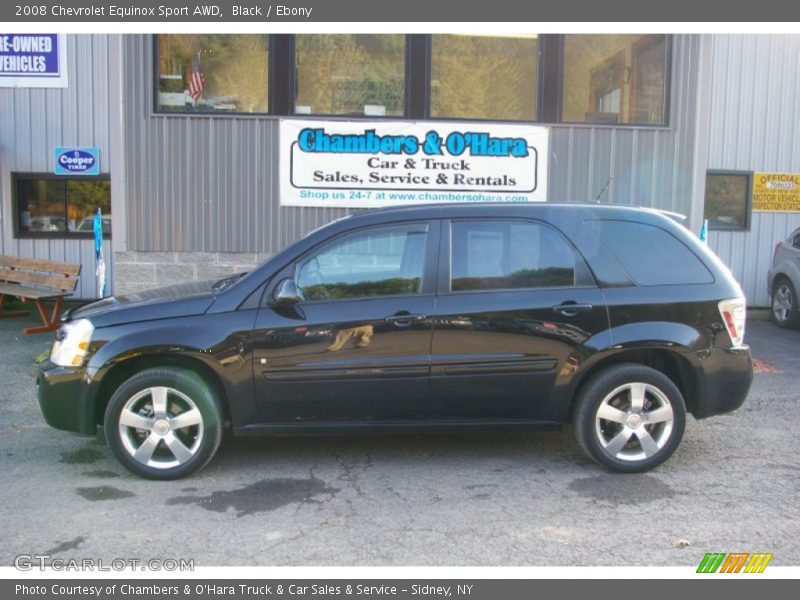 Black / Ebony 2008 Chevrolet Equinox Sport AWD