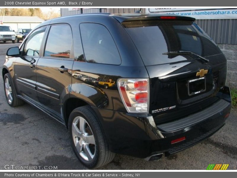 Black / Ebony 2008 Chevrolet Equinox Sport AWD