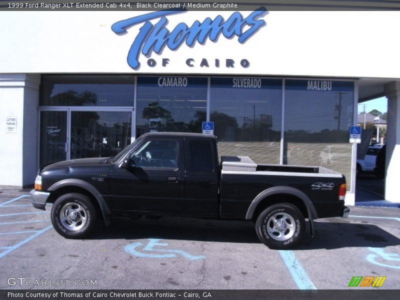 Black Clearcoat / Medium Graphite 1999 Ford Ranger XLT Extended Cab 4x4