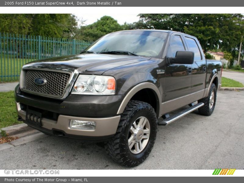 Dark Stone Metallic / Tan 2005 Ford F150 Lariat SuperCrew 4x4