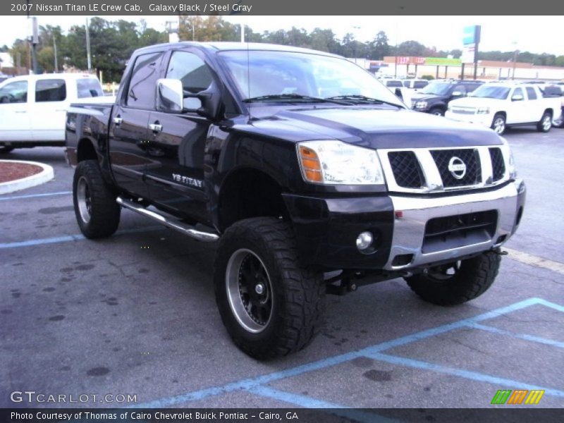 Galaxy Black / Steel Gray 2007 Nissan Titan LE Crew Cab