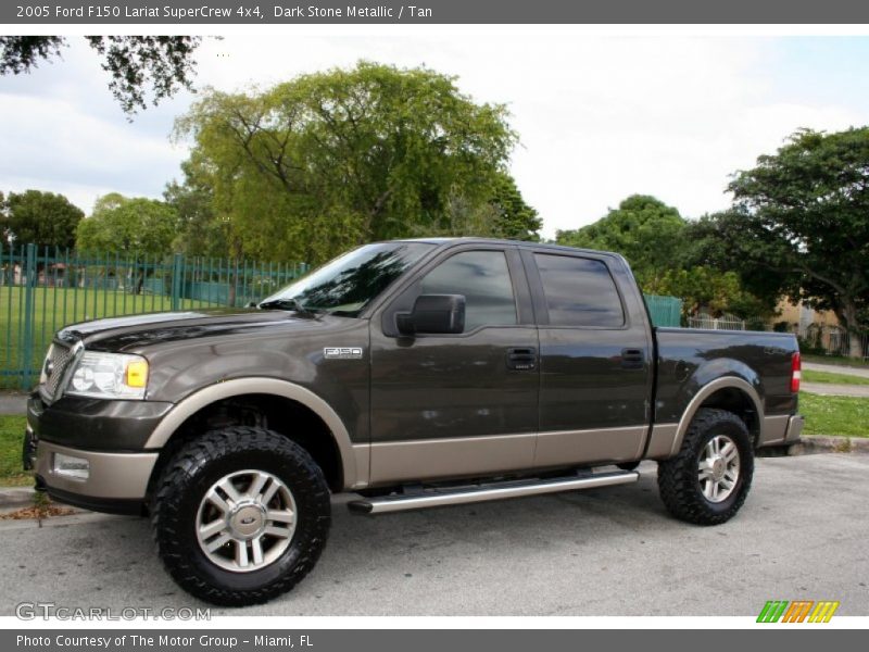 Dark Stone Metallic / Tan 2005 Ford F150 Lariat SuperCrew 4x4