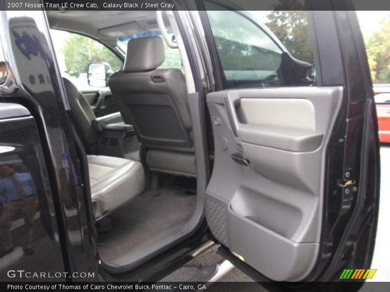 Galaxy Black / Steel Gray 2007 Nissan Titan LE Crew Cab
