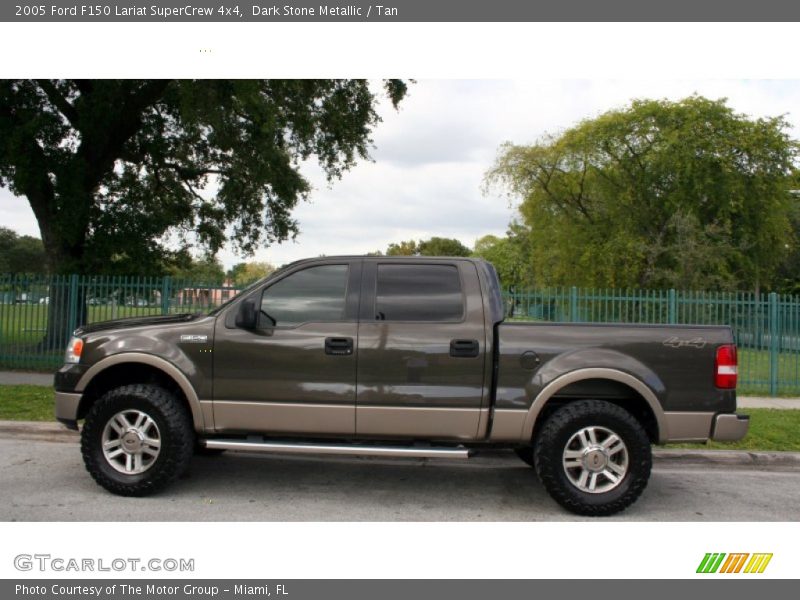 Dark Stone Metallic / Tan 2005 Ford F150 Lariat SuperCrew 4x4