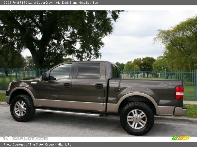 Dark Stone Metallic / Tan 2005 Ford F150 Lariat SuperCrew 4x4