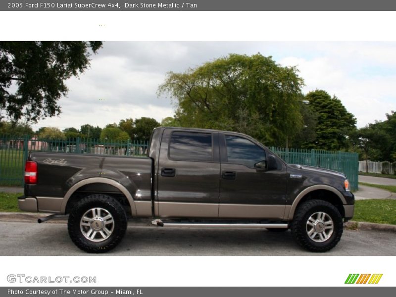 Dark Stone Metallic / Tan 2005 Ford F150 Lariat SuperCrew 4x4