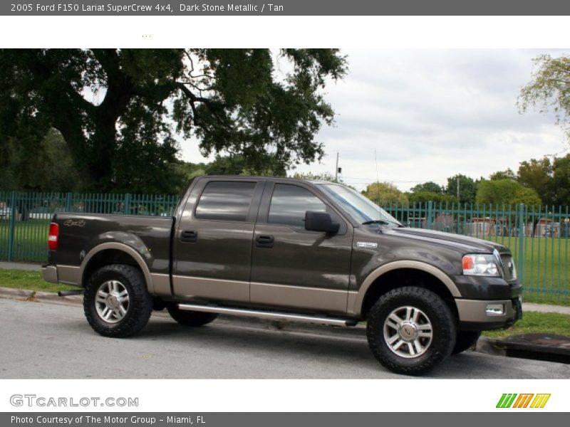 Dark Stone Metallic / Tan 2005 Ford F150 Lariat SuperCrew 4x4