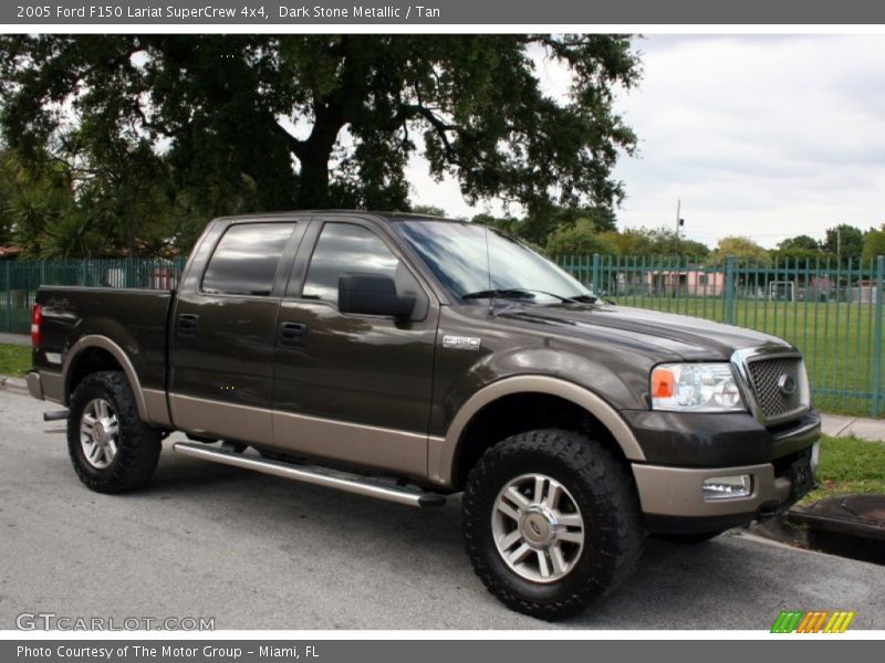 Dark Stone Metallic / Tan 2005 Ford F150 Lariat SuperCrew 4x4