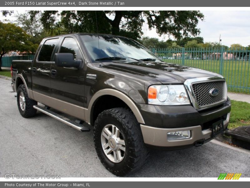 Dark Stone Metallic / Tan 2005 Ford F150 Lariat SuperCrew 4x4