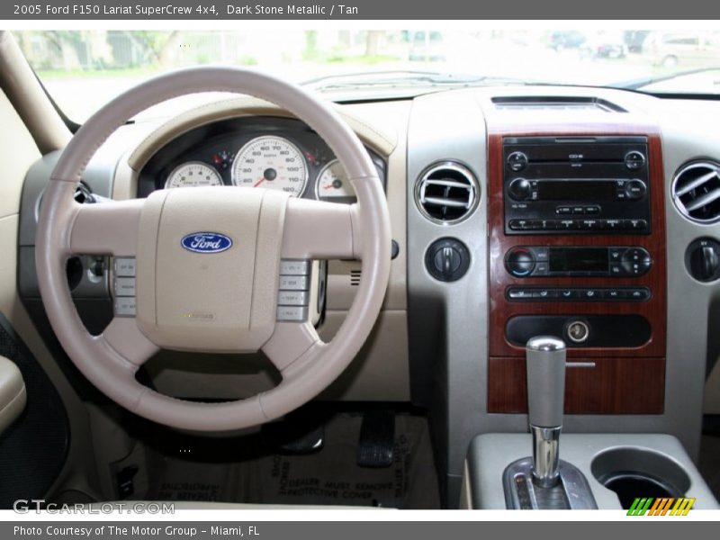 Dark Stone Metallic / Tan 2005 Ford F150 Lariat SuperCrew 4x4