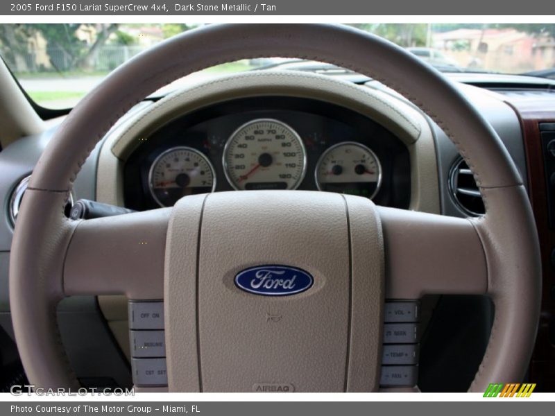 Dark Stone Metallic / Tan 2005 Ford F150 Lariat SuperCrew 4x4