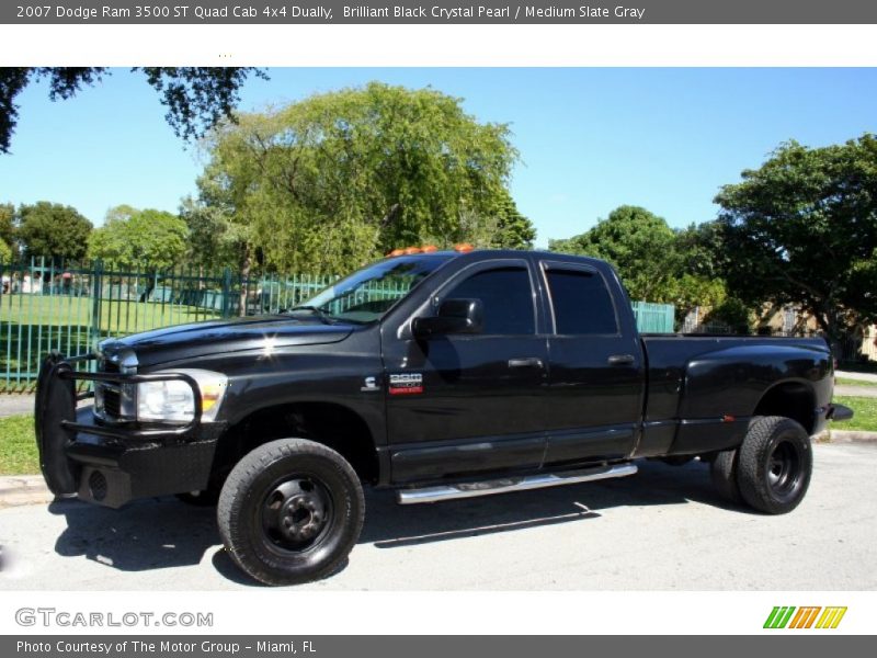 Brilliant Black Crystal Pearl / Medium Slate Gray 2007 Dodge Ram 3500 ST Quad Cab 4x4 Dually