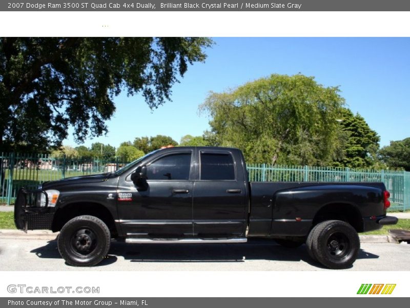 Brilliant Black Crystal Pearl / Medium Slate Gray 2007 Dodge Ram 3500 ST Quad Cab 4x4 Dually