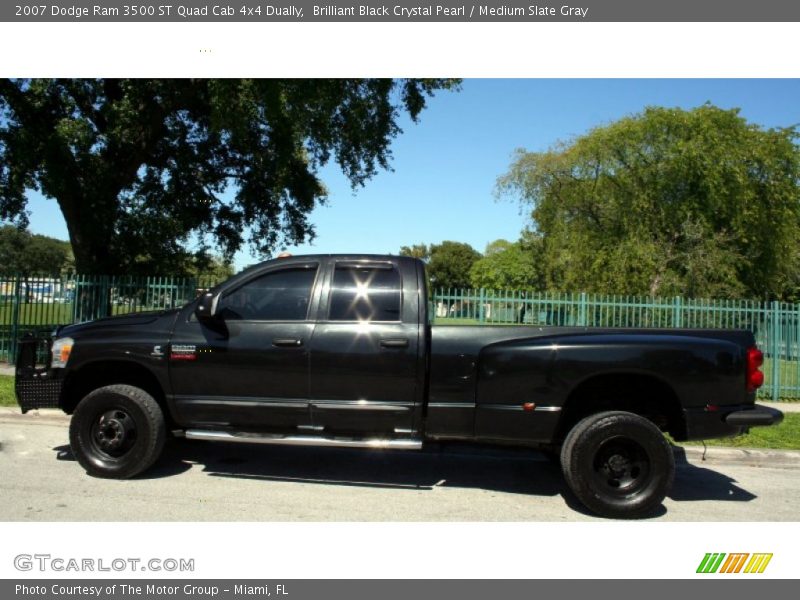 Brilliant Black Crystal Pearl / Medium Slate Gray 2007 Dodge Ram 3500 ST Quad Cab 4x4 Dually