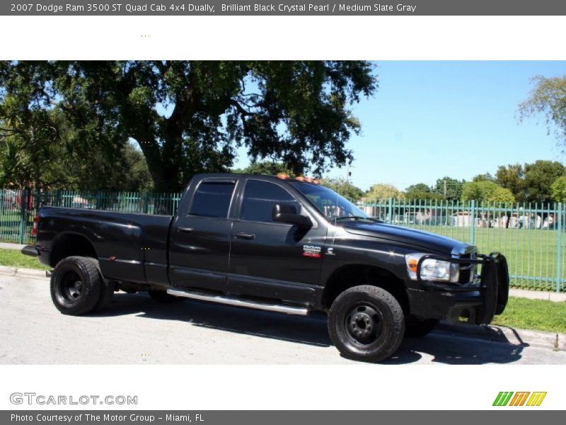 Brilliant Black Crystal Pearl / Medium Slate Gray 2007 Dodge Ram 3500 ST Quad Cab 4x4 Dually