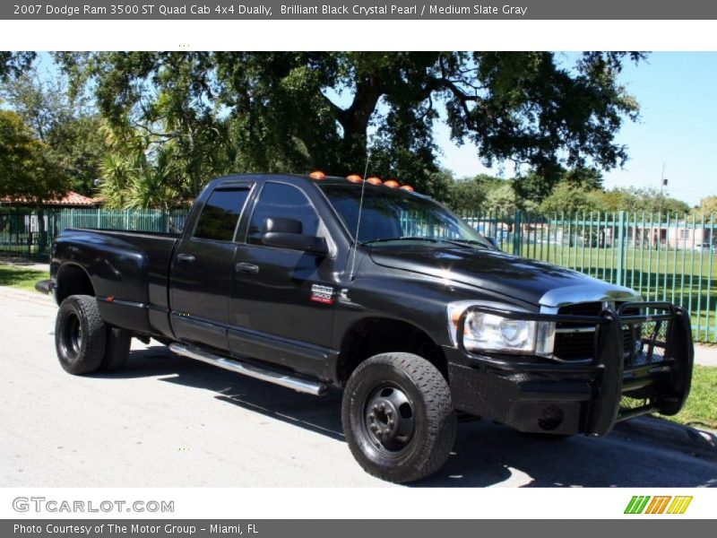 Brilliant Black Crystal Pearl / Medium Slate Gray 2007 Dodge Ram 3500 ST Quad Cab 4x4 Dually