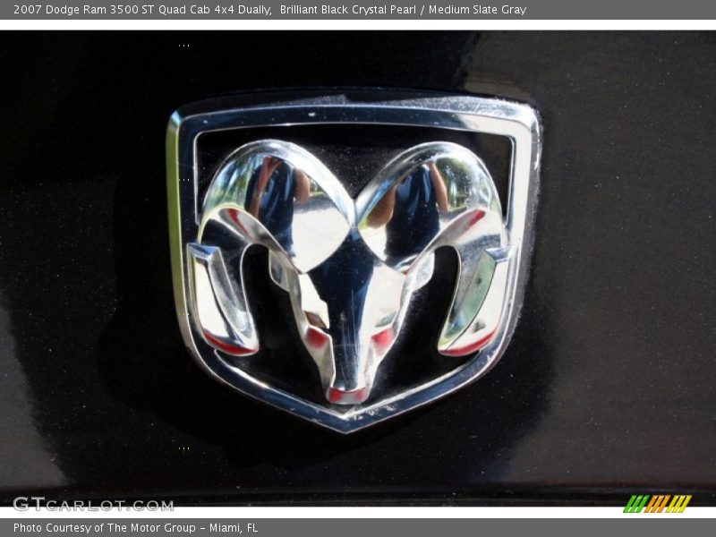 Brilliant Black Crystal Pearl / Medium Slate Gray 2007 Dodge Ram 3500 ST Quad Cab 4x4 Dually