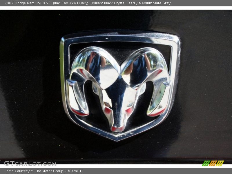 Brilliant Black Crystal Pearl / Medium Slate Gray 2007 Dodge Ram 3500 ST Quad Cab 4x4 Dually