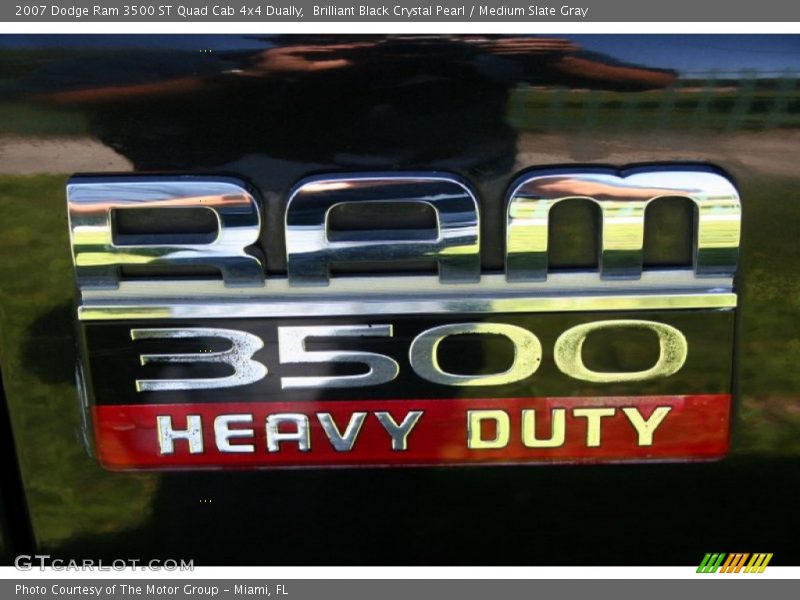 Brilliant Black Crystal Pearl / Medium Slate Gray 2007 Dodge Ram 3500 ST Quad Cab 4x4 Dually