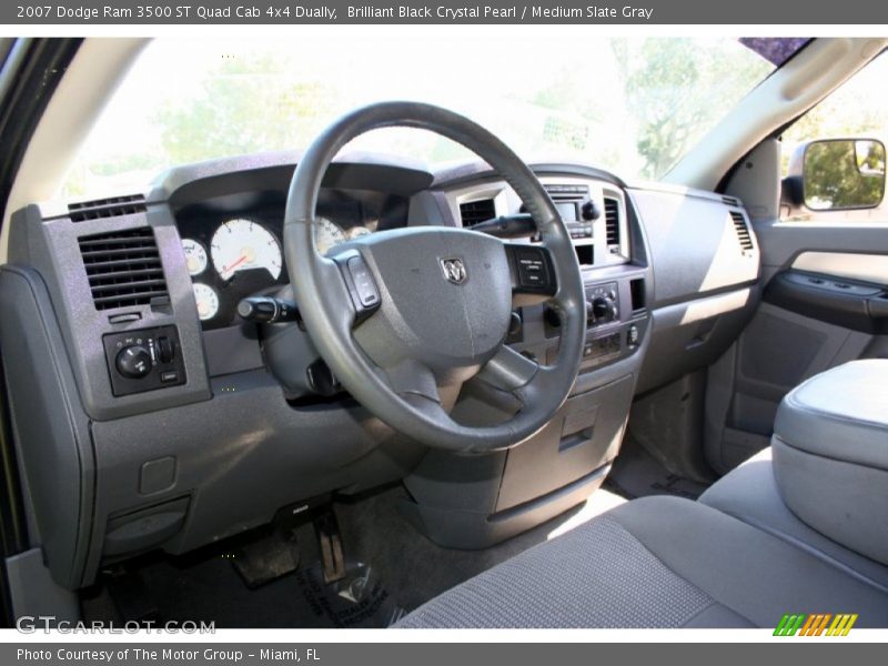 Brilliant Black Crystal Pearl / Medium Slate Gray 2007 Dodge Ram 3500 ST Quad Cab 4x4 Dually