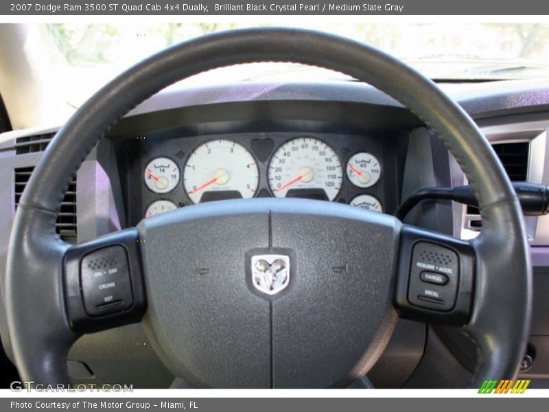 Brilliant Black Crystal Pearl / Medium Slate Gray 2007 Dodge Ram 3500 ST Quad Cab 4x4 Dually