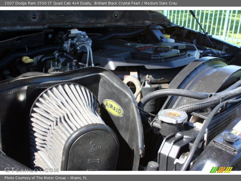 Brilliant Black Crystal Pearl / Medium Slate Gray 2007 Dodge Ram 3500 ST Quad Cab 4x4 Dually