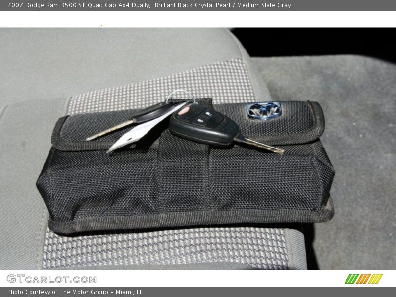 Brilliant Black Crystal Pearl / Medium Slate Gray 2007 Dodge Ram 3500 ST Quad Cab 4x4 Dually