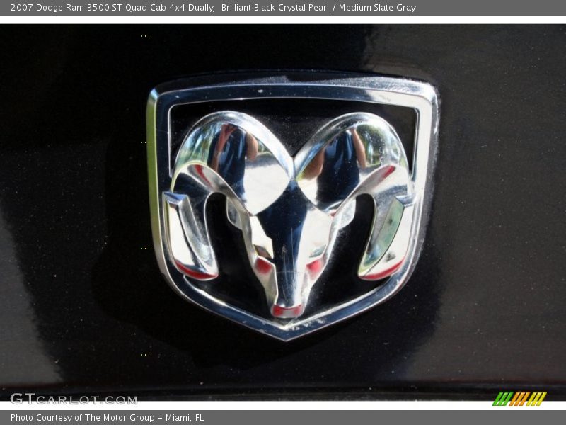 Brilliant Black Crystal Pearl / Medium Slate Gray 2007 Dodge Ram 3500 ST Quad Cab 4x4 Dually