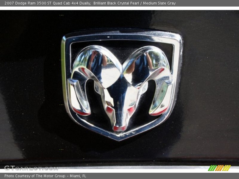 Brilliant Black Crystal Pearl / Medium Slate Gray 2007 Dodge Ram 3500 ST Quad Cab 4x4 Dually
