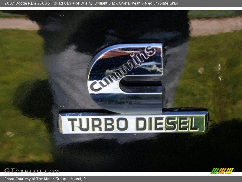 Brilliant Black Crystal Pearl / Medium Slate Gray 2007 Dodge Ram 3500 ST Quad Cab 4x4 Dually