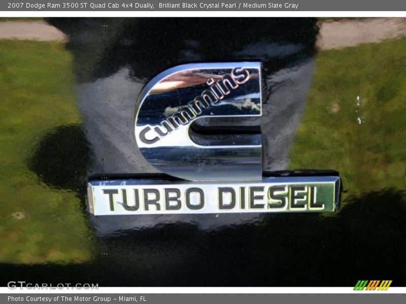 Brilliant Black Crystal Pearl / Medium Slate Gray 2007 Dodge Ram 3500 ST Quad Cab 4x4 Dually