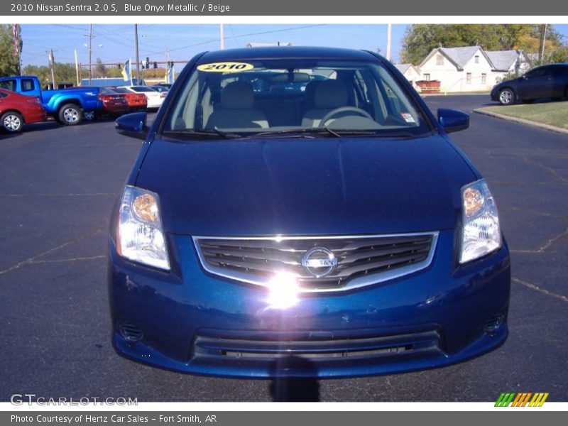 Blue Onyx Metallic / Beige 2010 Nissan Sentra 2.0 S
