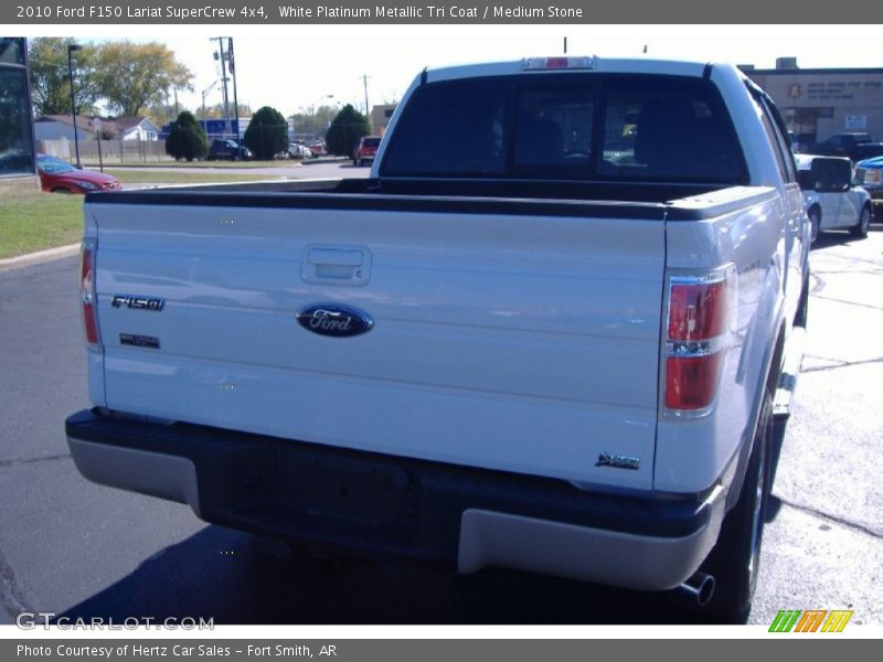 White Platinum Metallic Tri Coat / Medium Stone 2010 Ford F150 Lariat SuperCrew 4x4