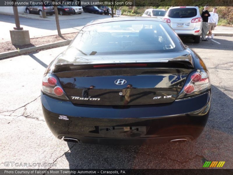 Black Pearl / GT Black Leather/Black Sport Grip 2008 Hyundai Tiburon GT