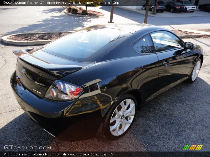 Black Pearl / GT Black Leather/Black Sport Grip 2008 Hyundai Tiburon GT