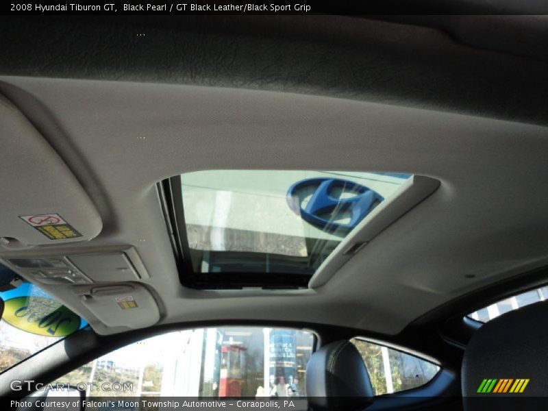 Black Pearl / GT Black Leather/Black Sport Grip 2008 Hyundai Tiburon GT
