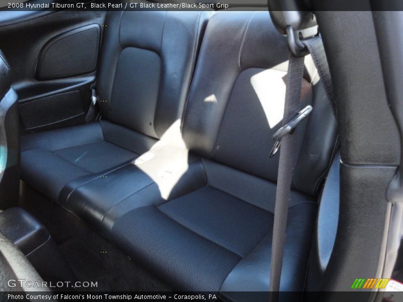 Black Pearl / GT Black Leather/Black Sport Grip 2008 Hyundai Tiburon GT