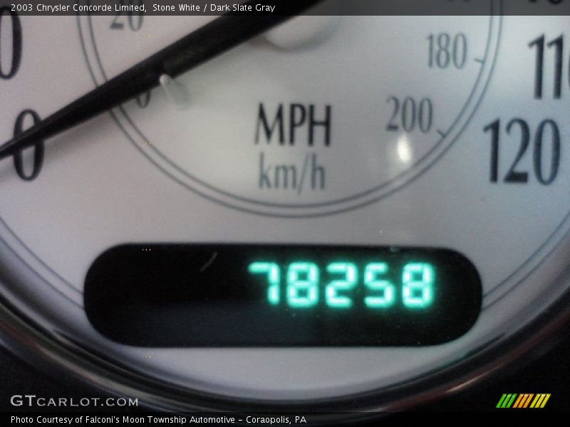 Stone White / Dark Slate Gray 2003 Chrysler Concorde Limited
