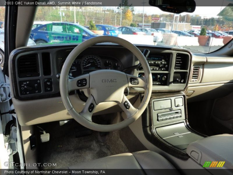 Summit White / Sandstone 2003 GMC Yukon Denali AWD