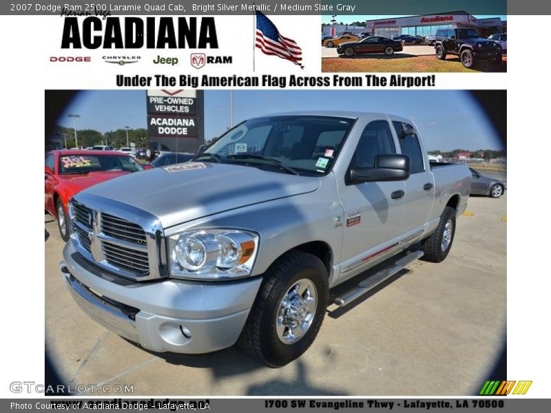 Bright Silver Metallic / Medium Slate Gray 2007 Dodge Ram 2500 Laramie Quad Cab
