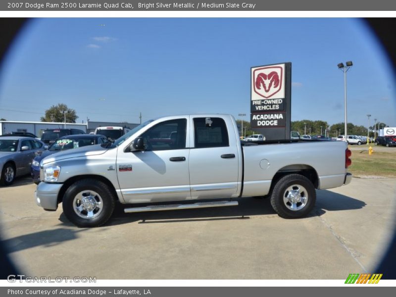 Bright Silver Metallic / Medium Slate Gray 2007 Dodge Ram 2500 Laramie Quad Cab