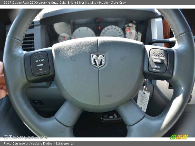 Bright Silver Metallic / Medium Slate Gray 2007 Dodge Ram 2500 Laramie Quad Cab