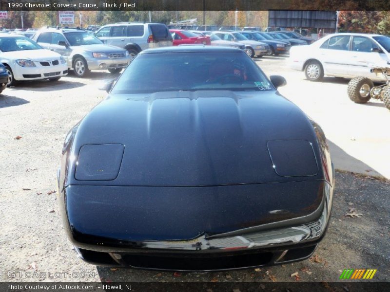 Black / Red 1990 Chevrolet Corvette Coupe